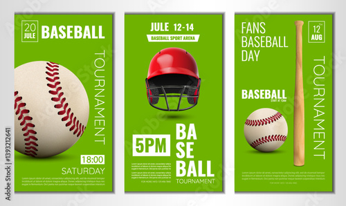 Vector illustration about baseball tournament, match, game. Use as advertising, invitation, banner, poster
