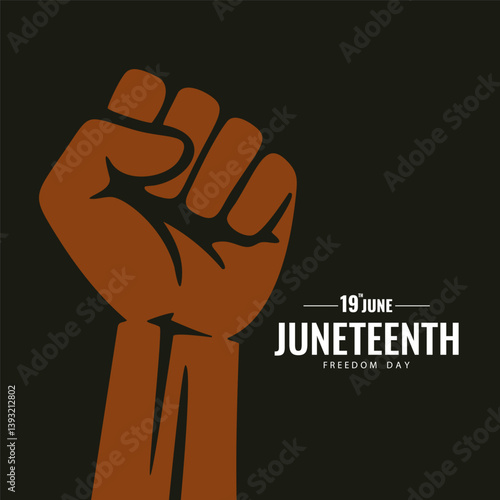 JunetJuneteenth Freedom Day. Celebration banner. Vector Illustration.
