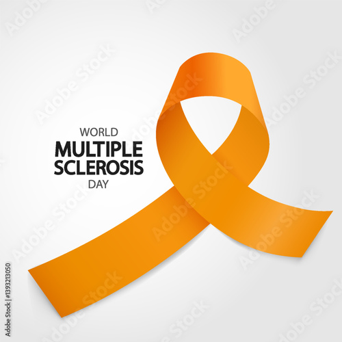 Vector Illustration of World Multiple Sclerosis Day. Multiple Sclerosis Awareness Ribbon.

