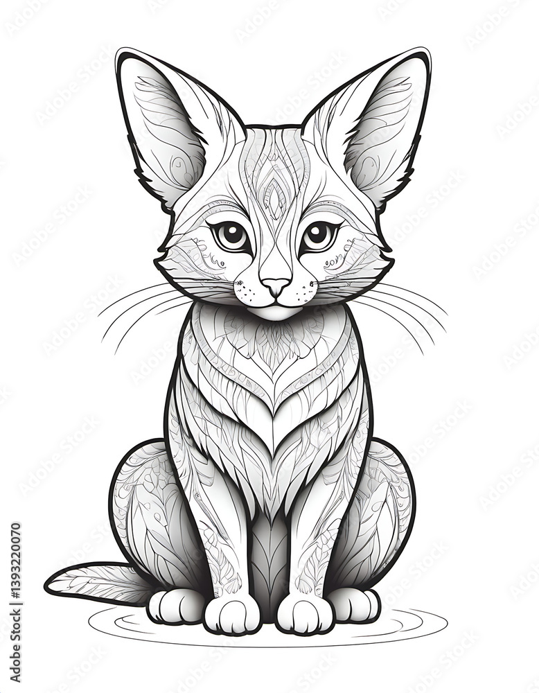Obraz premium black and white cat