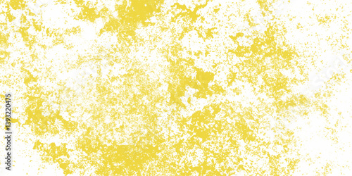 Distressed yellow grunge texture on a white background. Decorative pattern background for abstract concept. Grungy yellow canvas background or texture. limestone textured background. Trendy living