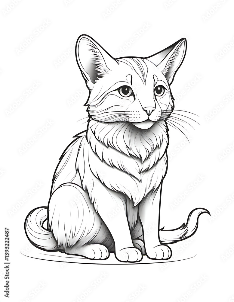 Obraz premium black cat with a red bow