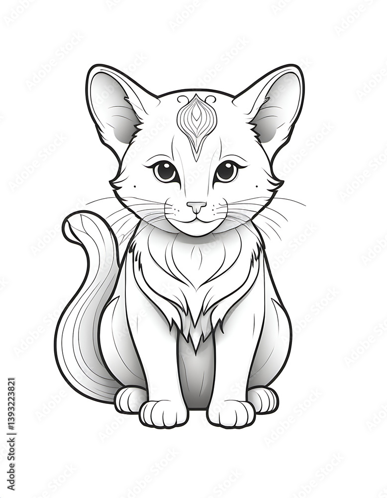 Fototapeta premium vector illustration of a cat