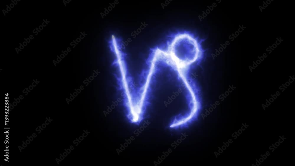 animated symbol glowing energy of the zodiac sign Capricorn animated symbol glowing energy of the zodiac sign Capricorn