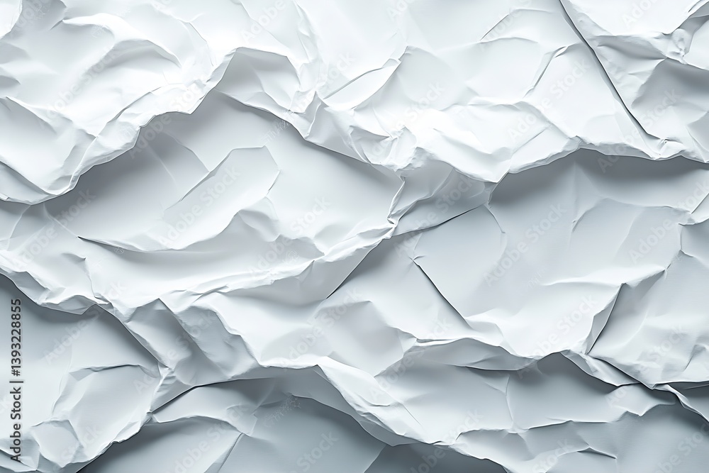 Abstract Crumpled Paper Texture Background Detailed Close Up of White Wrinkled Sheets for Backdrop Design : Generative AI Abstract Crumpled Paper Texture Background Detailed Close Up of White Wrinkled Sheets for Backdrop Design : Generative AI