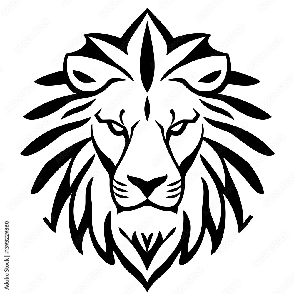Obraz premium lion head tattoo