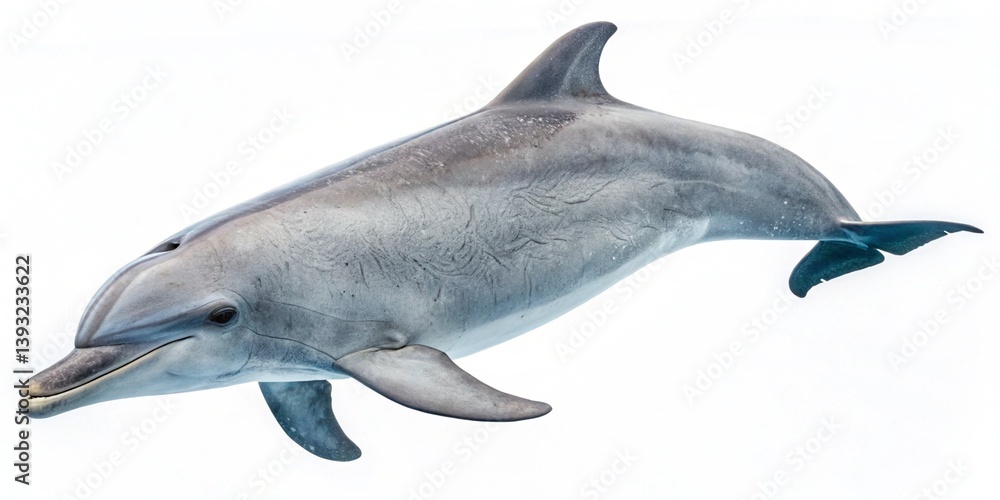 Fototapeta premium Atlantic humpback dolphin isolated on white background