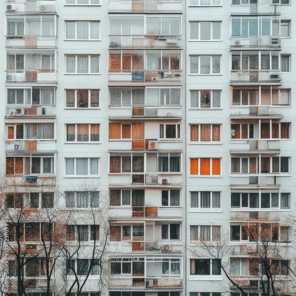 view of a giant high-rise apartment building
