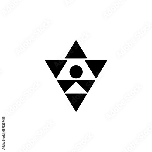 Free Download Minimalist Geometric Starburst Logo Design with Circle Center - GFXLoad