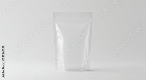 Blank Stand Up Pouch Mockup - Clean and simple mockup of a blank stand up pouch, ideal for packaging design presentations