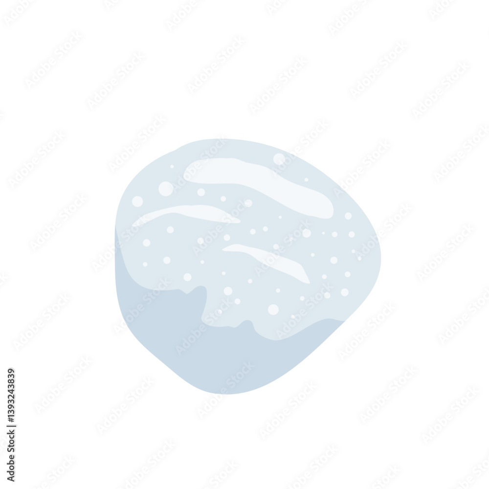 Winter frozen snow ball illustration Winter frozen snow ball illustration