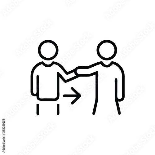 Transfer And Referral Concept Shows One Person Pointing To Another Colleague