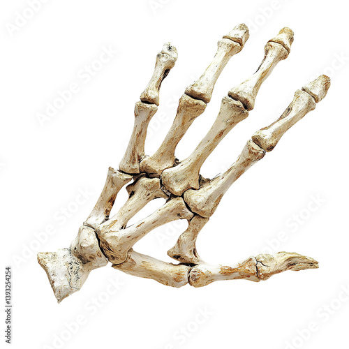 Wallpaper Mural Human skeleton isolated on white background. 3D illustration. Full depth of field Torontodigital.ca