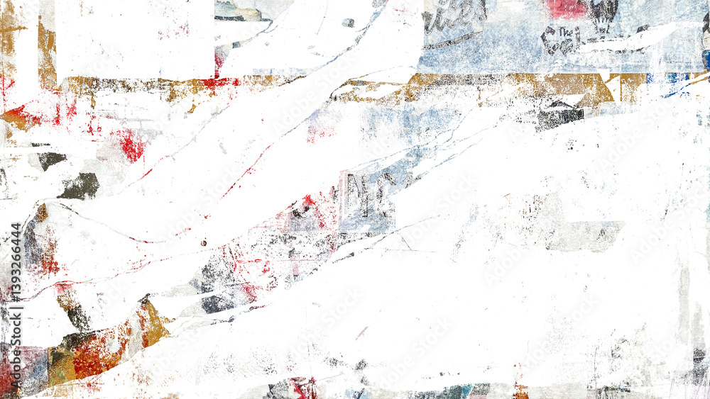 Fototapeta premium Torn newspaper residue overlay on transparent background