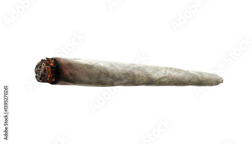 Lit marijuana joint illustration isolated on transparent background