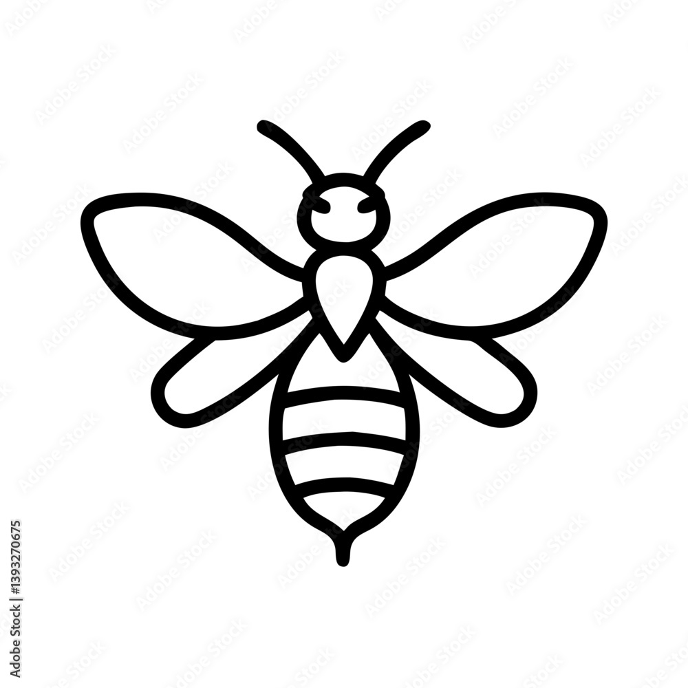 Fototapeta premium Bee Animal outline Icons