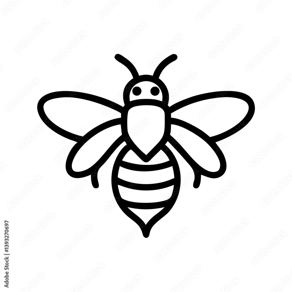 Fototapeta premium Bee Animal outline Icons