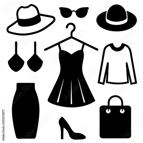 Washing and Laundry Vector Doodle Elements