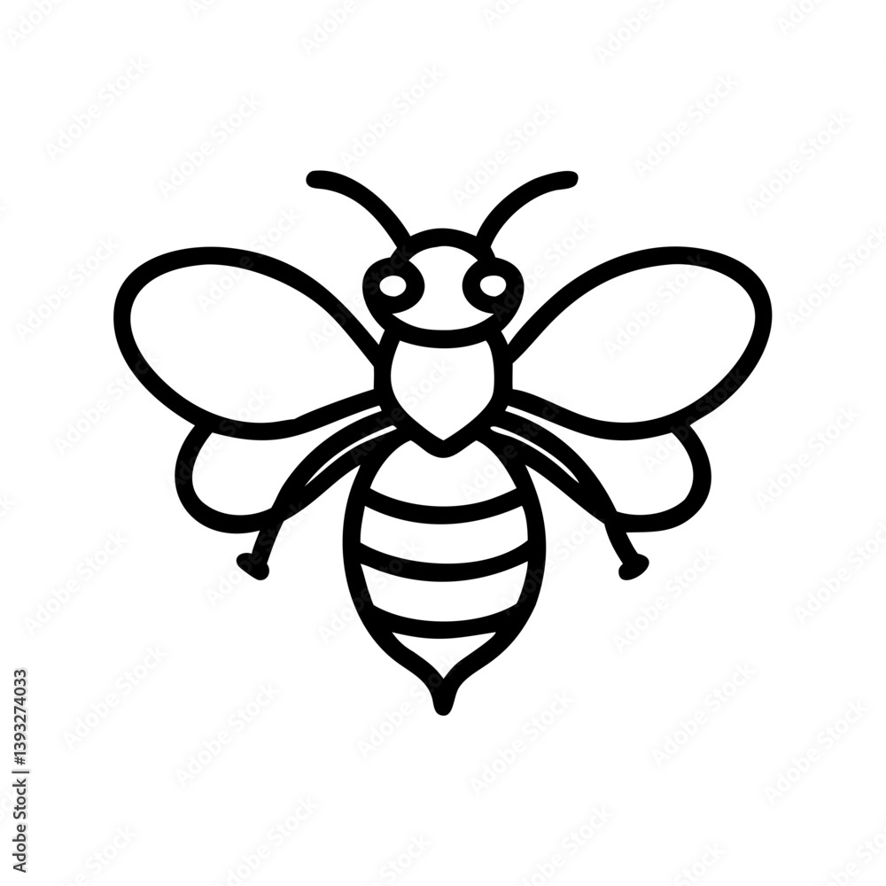 Fototapeta premium Bee Animal outline Icons