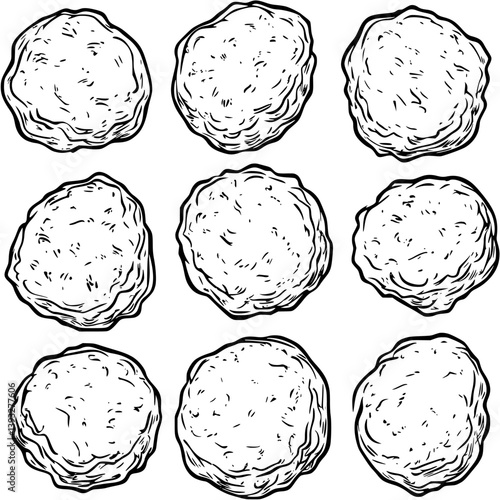 Hash Browns coloring book vector design, Hash Browns vector image