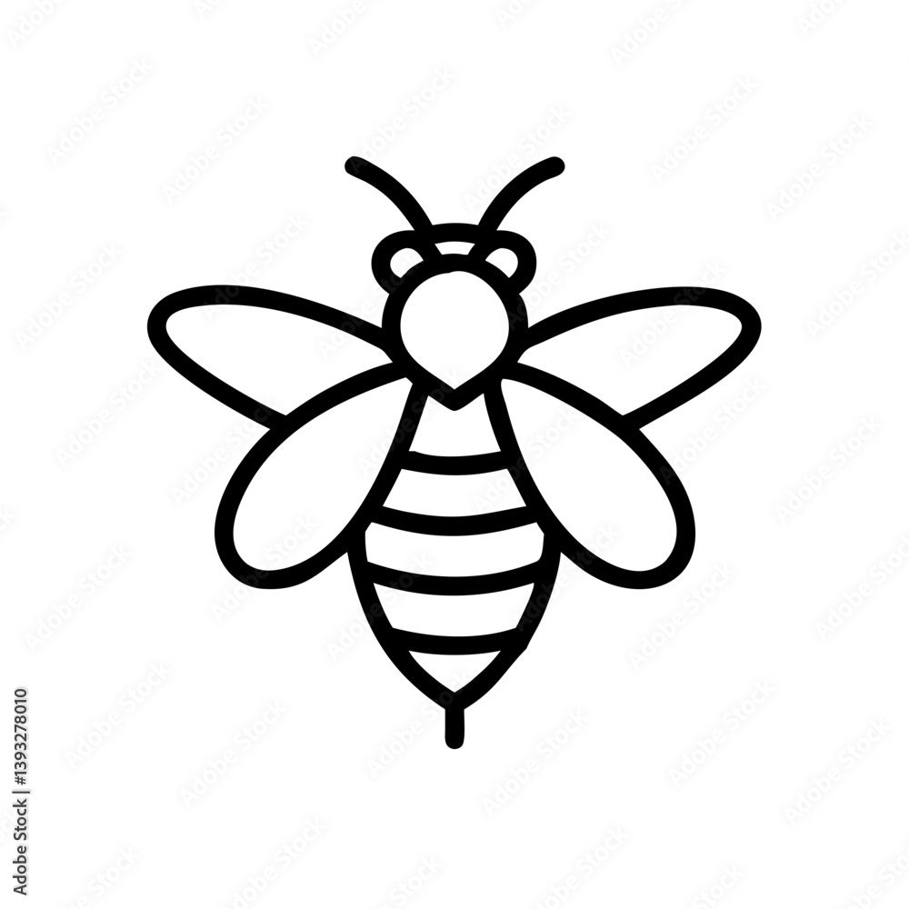 Fototapeta premium Bee Animal outline Icons