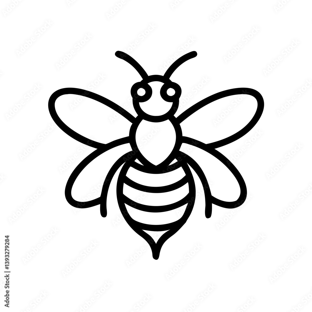 Fototapeta premium Bee Animal outline Icons