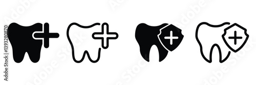 Set of Dental whitening icon collection. Teeth care, Teeth, Teeth check symbol. Vector Illustration.