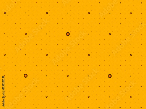 Brown candies on an orange background, abstract digital background