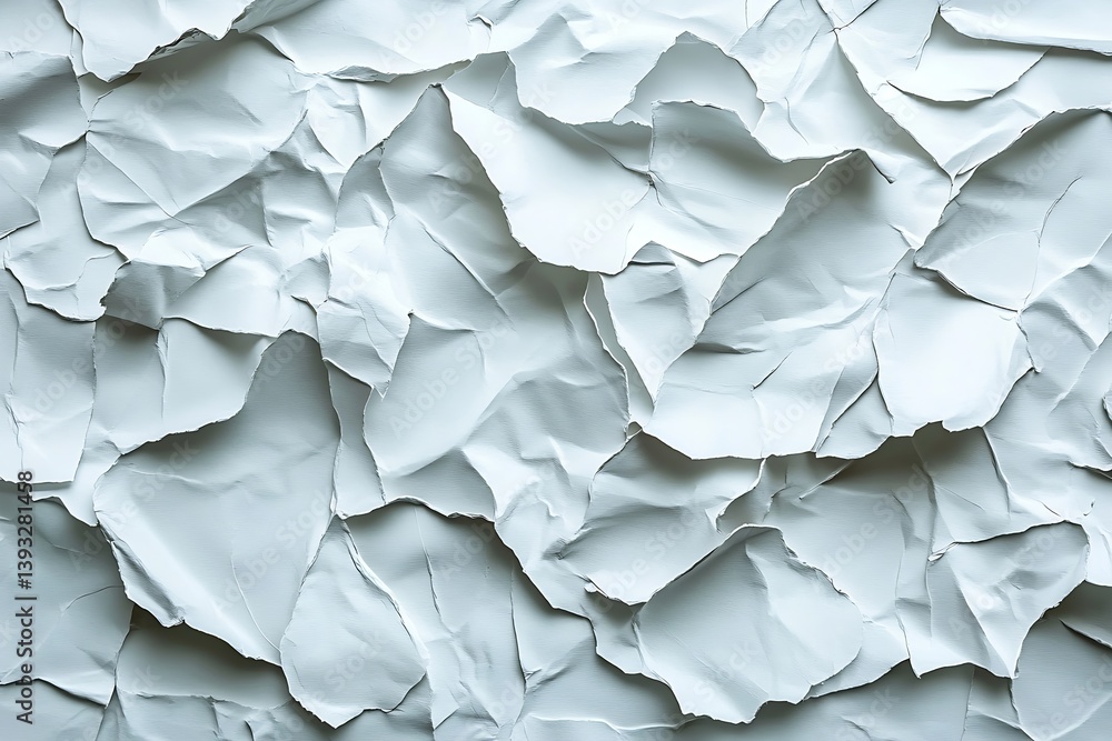 Abstract White Wrinkled Paper Texture Background Creative Backdrop for Graphic Design and Photography : Generative AI Abstract White Wrinkled Paper Texture Background Creative Backdrop for Graphic Design and Photography : Generative AI