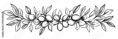 Collection of Olives coloring book vector designs, Olives vector graphics