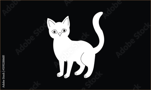 Cat emoji icon vector image.
