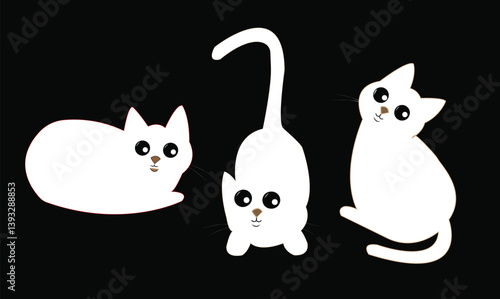 Cat emoji icon vector image.