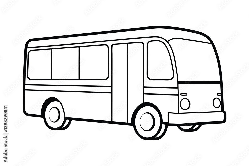 A clip art of bus transport outline illustration on white background
A clip art of bus transport outline illustration on white background