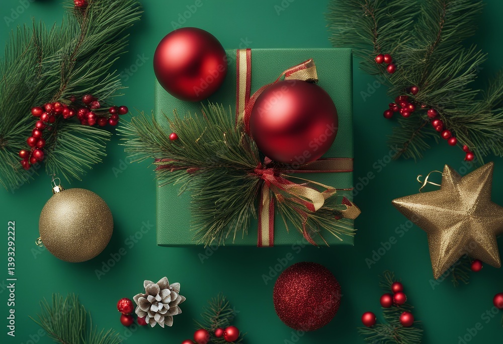 berries big box christmas photo green present empty day snow cone ornament space baubles mistletoe pine background isolated branches gold fir concept top view star red december winter ball spruce berries big box christmas photo green present empty day snow cone ornament space baubles mistletoe pine background isolated branches gold fir concept top view star red december winter ball spruce