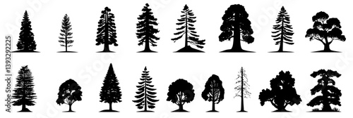 Collection of Sequoias vector icons, Sequoias illustration art