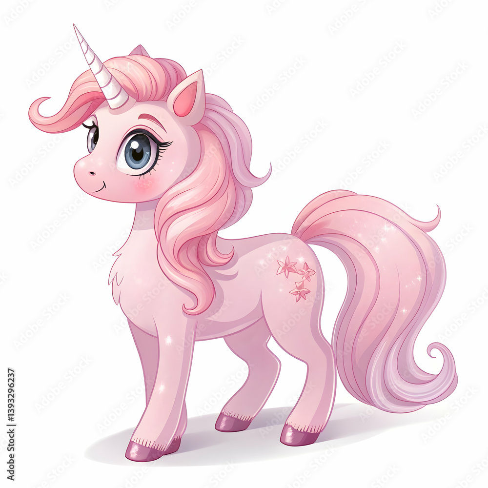 Fototapeta premium Cute Unicorn Cartoon Character