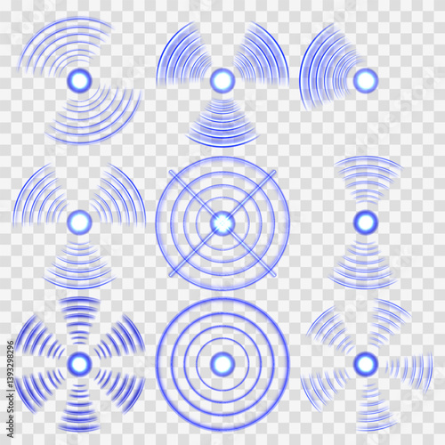 Concentric sonar waves pulse rhythmically in perfect radial symmetry. Water ripple expands softly, simulating calm wave reaction. Seismic rings vibrate outward, echoing distant ground motion.