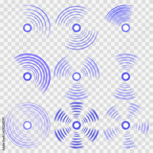 Circular ripple animation spreads smoothly with luminous clarity. Sonar pulse radiates evenly in clean abstract patterns. Seismic waves echo outward like monitored ground vibrations. Wi-Fi ring waves 