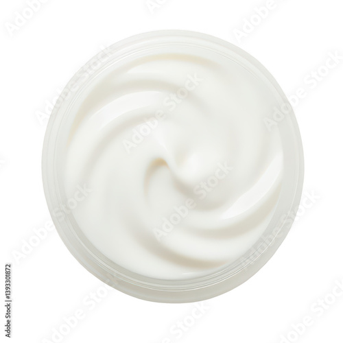 Obraz na płótnie Swirled Creamy White Moisturizer in Jar w salonie
