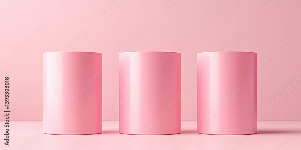 Minimal pink winner podium for product presentation Minimal pink winner podium for product presentation