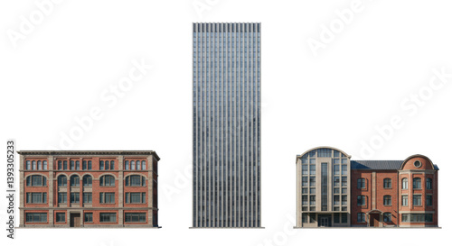 Fototapeta Naklejka Na Ścianę i Meble -  Isolated city buildings