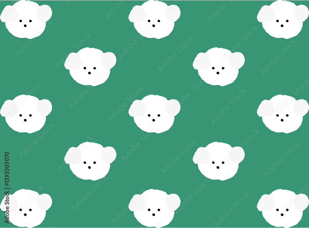 Obraz premium Dog Pattern Vintage Design Vector Textile