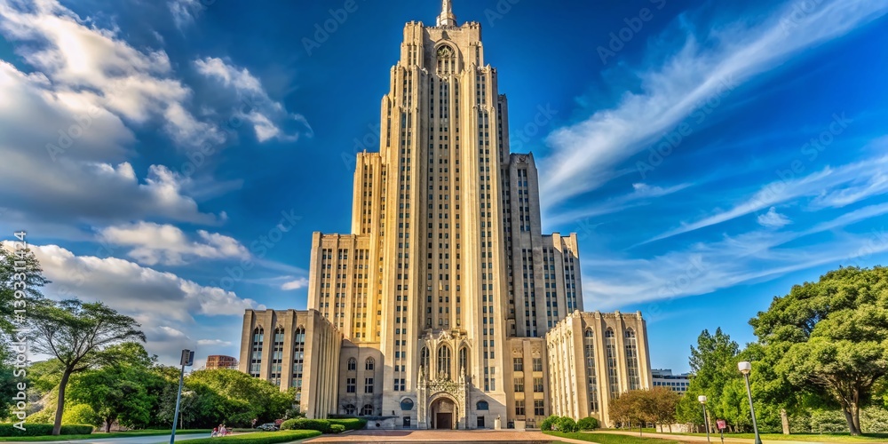 Pittsburgh Universitys Gothic Architectural Skyline A Minimalist Cathedral of Learning in the Heart of the City