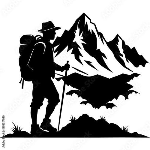 hiker in the mountains