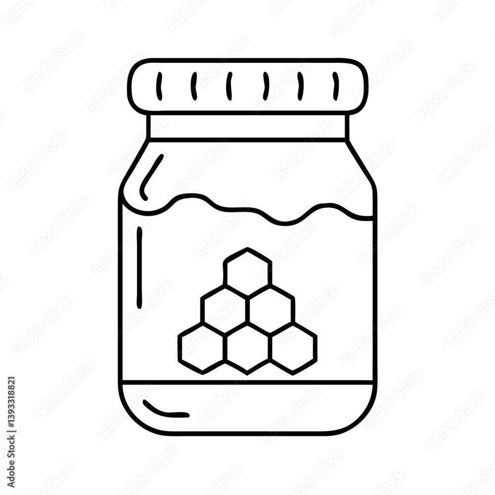 honey jar icon, honey jar line art - simple line art of honey jar, perfect for honey jar logos and icons honey jar icon, honey jar line art - simple line art of honey jar, perfect for honey jar logos and icons