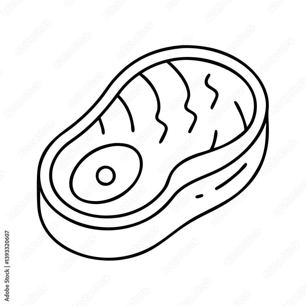 steak icon, steak line art - simple line art of steak, perfect for steak logos and icons steak icon, steak line art - simple line art of steak, perfect for steak logos and icons