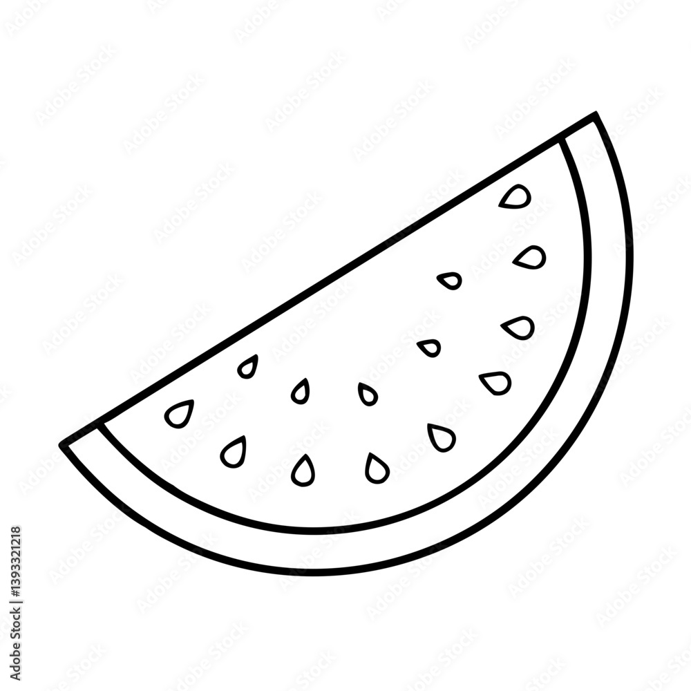watermelon slice icon, watermelon slice line art - simple line art of watermelon slice, perfect for watermelon slice logos and icons watermelon slice icon, watermelon slice line art - simple line art of watermelon slice, perfect for watermelon slice logos and icons