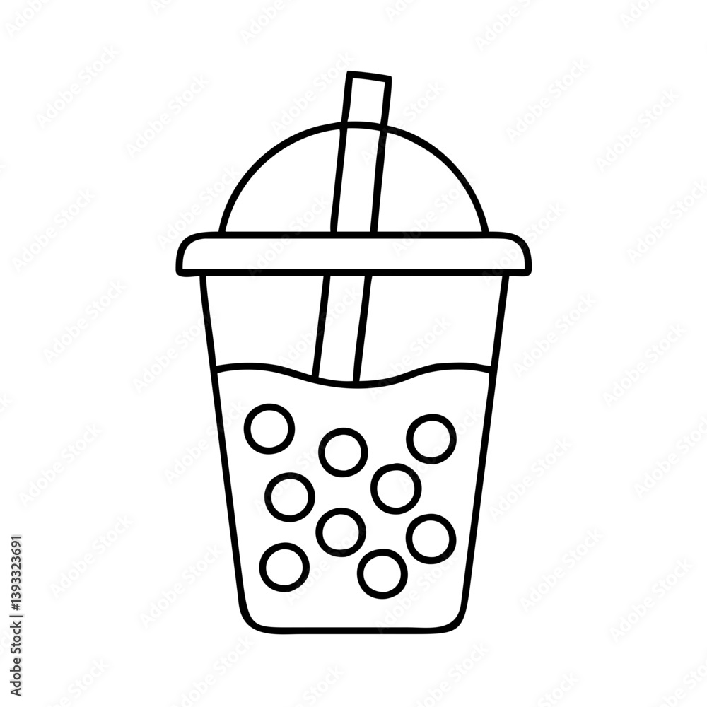 bubble tea icon, bubble tea line art - simple line art of bubble tea, perfect for bubble tea logos and icons bubble tea icon, bubble tea line art - simple line art of bubble tea, perfect for bubble tea logos and icons