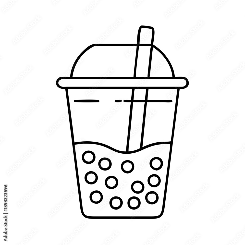 bubble tea icon, bubble tea line art - simple line art of bubble tea, perfect for bubble tea logos and icons bubble tea icon, bubble tea line art - simple line art of bubble tea, perfect for bubble tea logos and icons