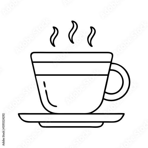 espresso cup icon, espresso cup line art - simple line art of espresso cup, perfect for espresso cup logos and icons